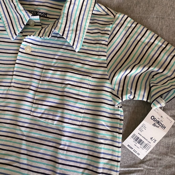 Boys striped collared pullover shirt - Picture 2 of 2